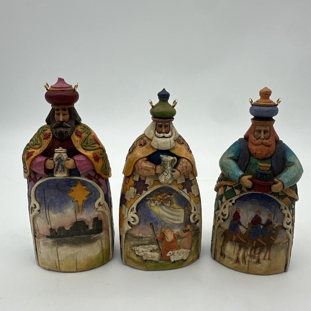 Jim Shore Heartwood Creek "3 Wisemen" - Set of‎ 3 - Hanging Ornaments - #117712